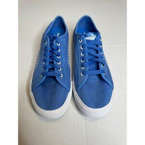 Puma Bari Sneakers Blue Canvas Low Top Skate Tennis Shoe Women's 9.5 Softfit